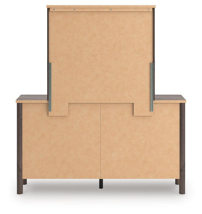 Pamytta Twin Upholstered Panel Bed, Dresser, Mirror and Nightstand