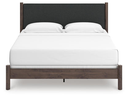 Pamytta King Upholstered Panel Bed, Dresser and Mirror