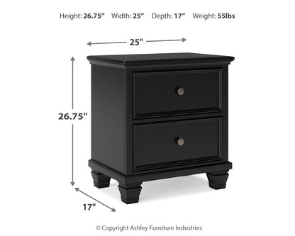 Lanolee California King Panel Storage Bed, Dresser, Mirror and Nightstand