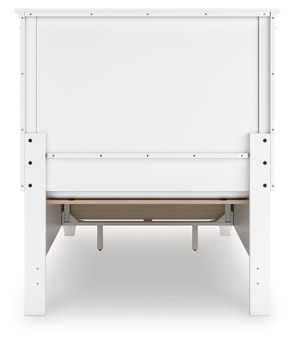 Fortman Twin Panel Storage Bed, Dresser and Mirror