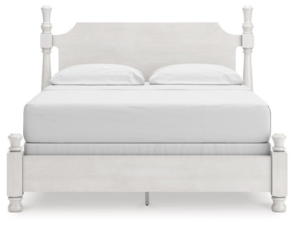 Rowlenstown California King Poster Bed, Dresser, Mirror and Nightstand