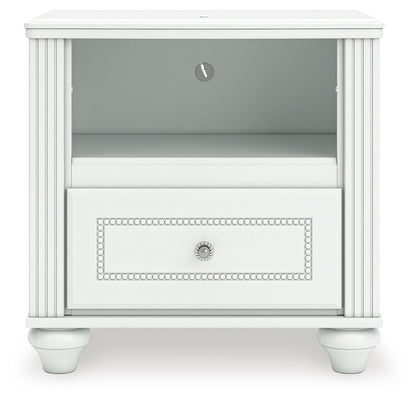 Kozlani Full Upholstered Panel Storage Bed, Dresser, Mirror and Nightstand