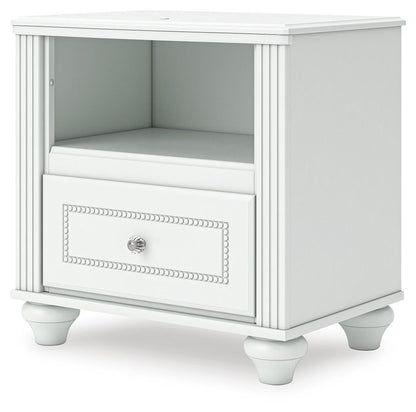 Kozlani Full Upholstered Panel Storage Bed, Dresser, Mirror and Nightstand