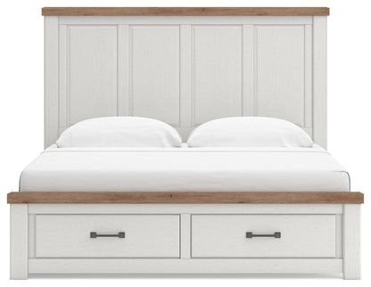 Savonport King Panel Storage Bed, Dresser and Mirror