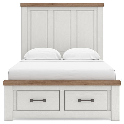 Savonport Full Panel Storage Bed, Dresser and Mirror