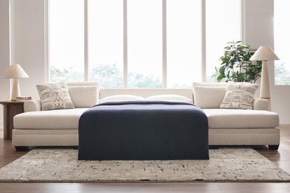 Mandi Point 3-Piece Double Chaise Sleeper Sectional