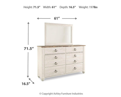 Willowton Dresser and Mirror