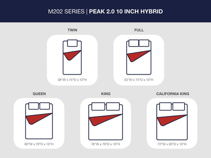 Peak 2.0 10 Hybrid  Mattress