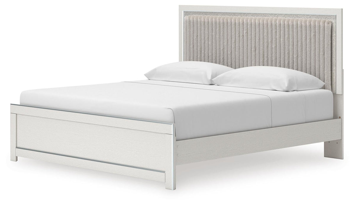 Zuraleus King Upholstered Panel Platform Bed