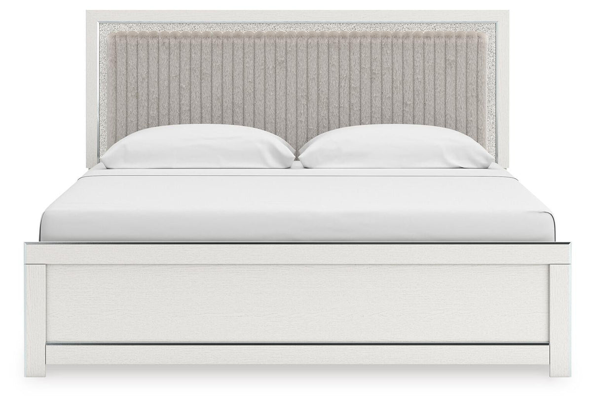 Zuraleus King Upholstered Panel Platform Bed