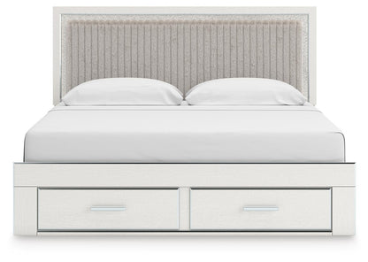 Zuraleus King Upholstered Panel Platform Storage Bed