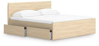 Onita King Panel Platform Bed with 2 Side Storage