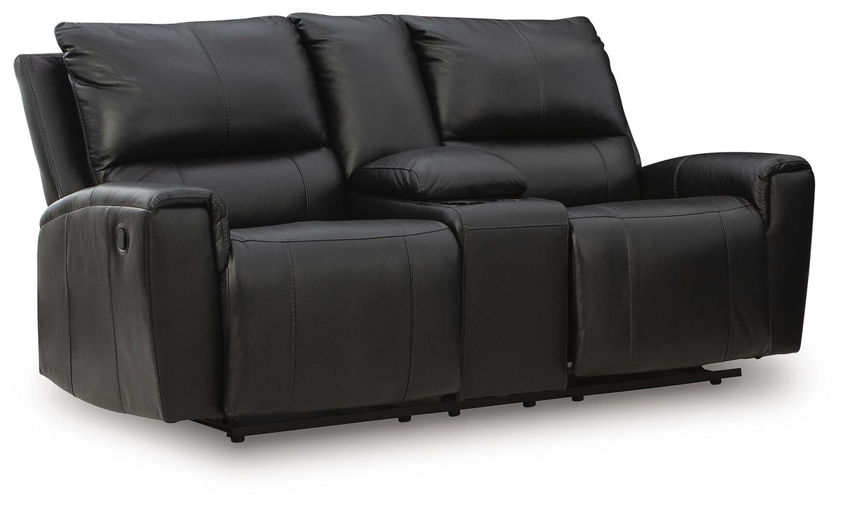 Glossmore DBL Rec Loveseat w/Console