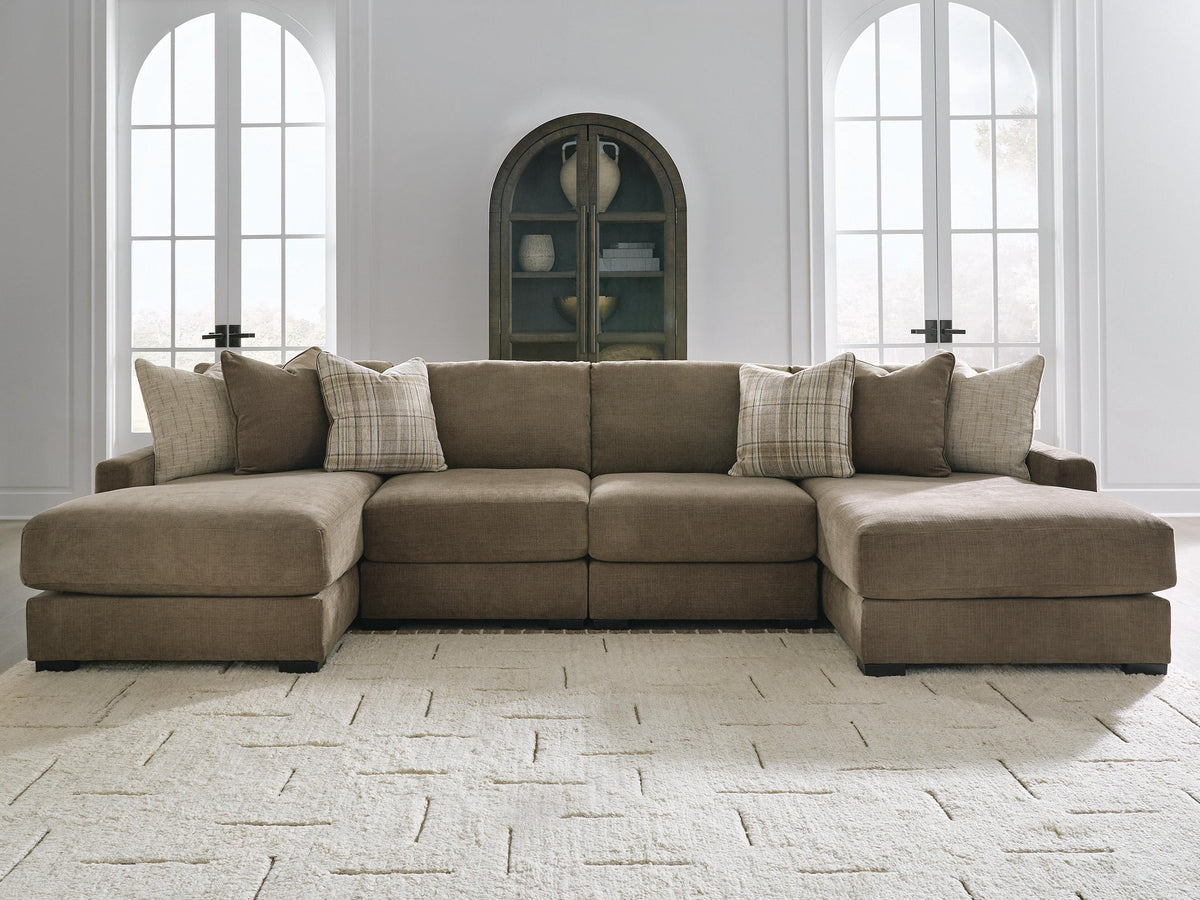 Camellia-Court 4-Piece Double Chaise Sectional