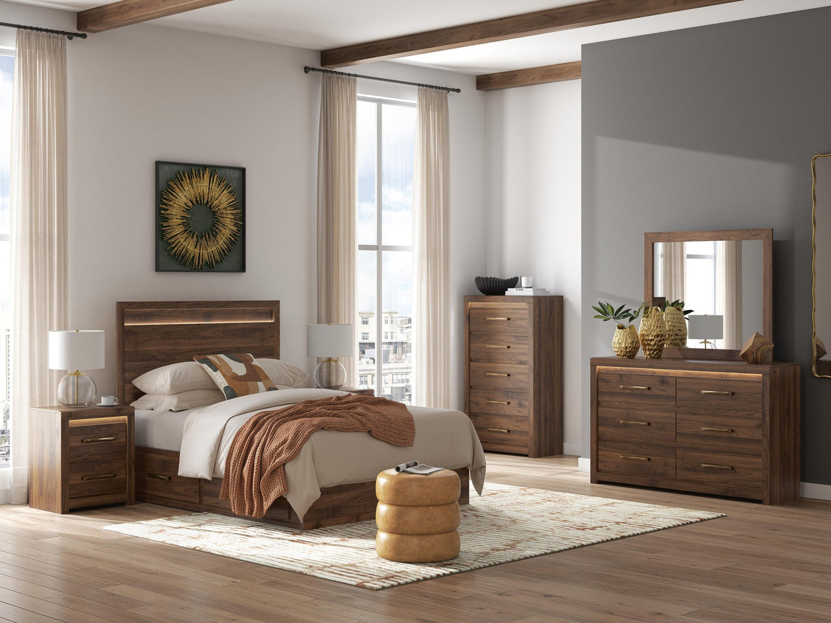 Janfyn Full Panel  Bed with 2 Sided Storage